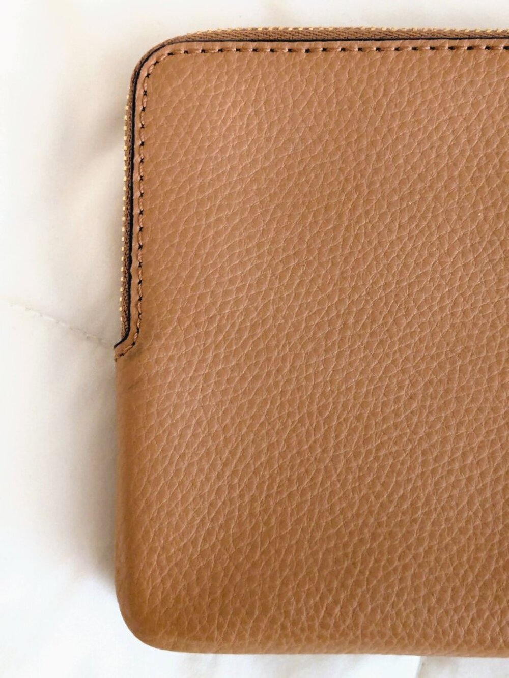 Coach Madison Double Corner Zip Wallet Wristlet Light Saddle Brown Style F87587 - Picture 6 of 9